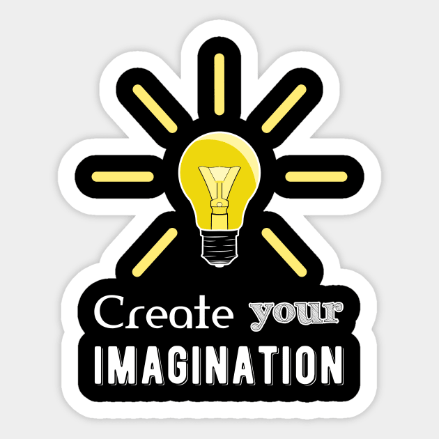 Create Your Imagination Sticker by Aan Design Art